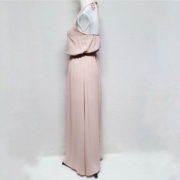 SHOW Me Your Mumu Heather Halter Dusty Blush Pink Halter Formal Maxi Dress XS - Picture 6 of 12